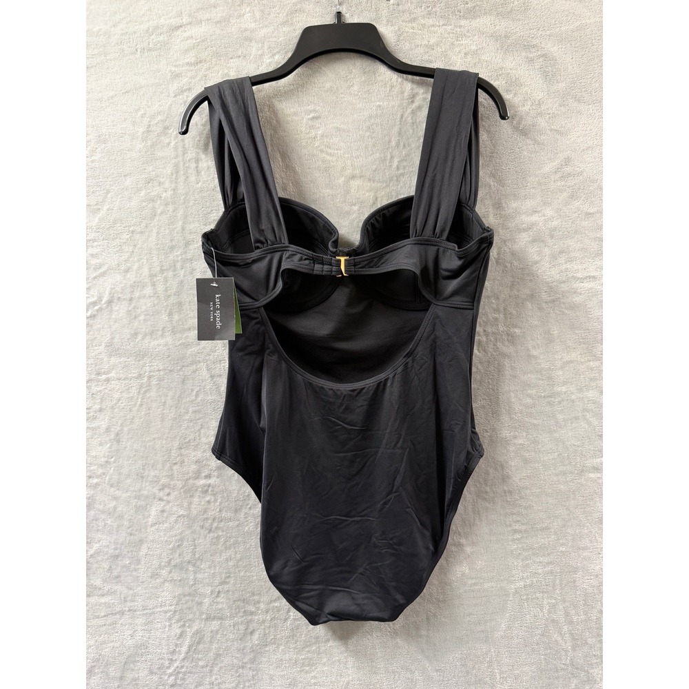 Kate Spade New York Womens Black Underwire One Piece Swimsuit Sweetheart Neck XL - Picture 12 of 14
